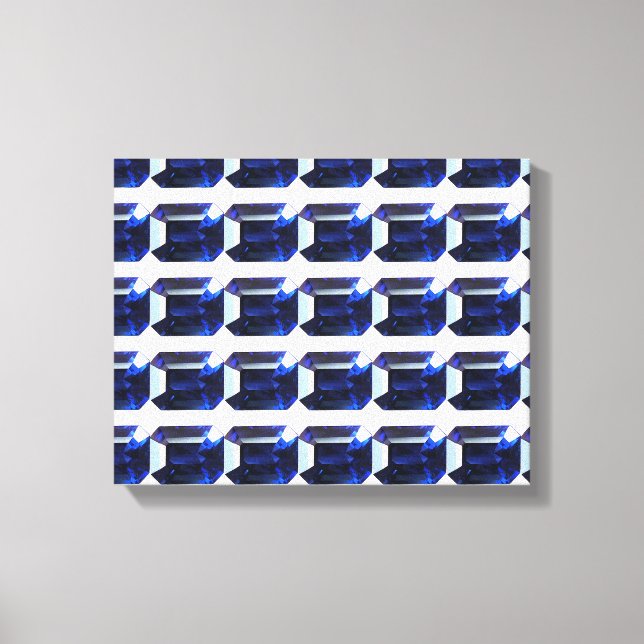 Blaues Muster Leinwanddruck (Vorderseite)