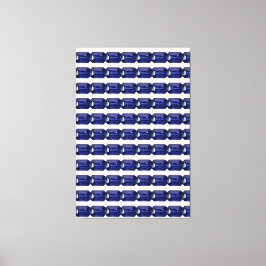 Blaues Muster Leinwanddruck