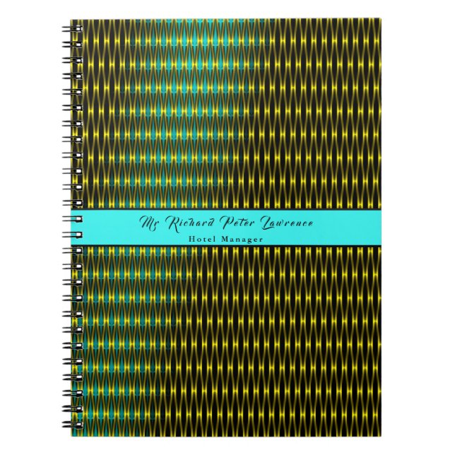 Blaues Muster Notizblock (Vorderseite)