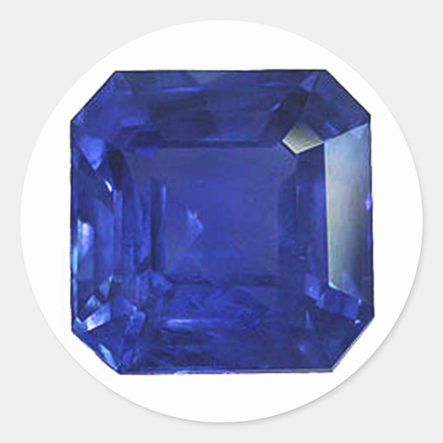 Blaues Muster Runder Aufkleber (Vorderseite)