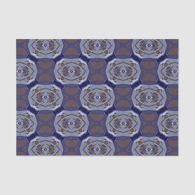 Blaues Muster Seidenpapier (Vorderseite)