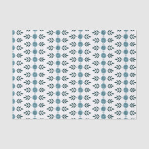 Blaues Muster Seidenpapier