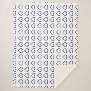 Blaues Muster Sherpadecke