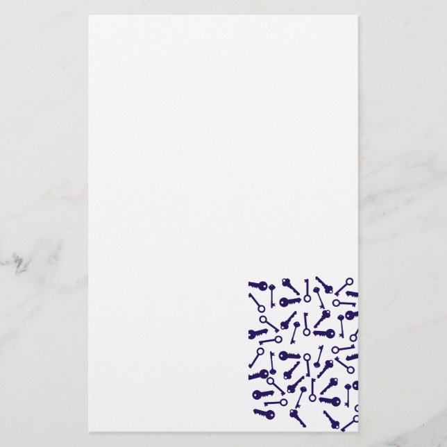 Blaues Musterprodukt Briefpapier (Vorderseite)
