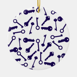 Blaues Musterprodukt Keramik Ornament