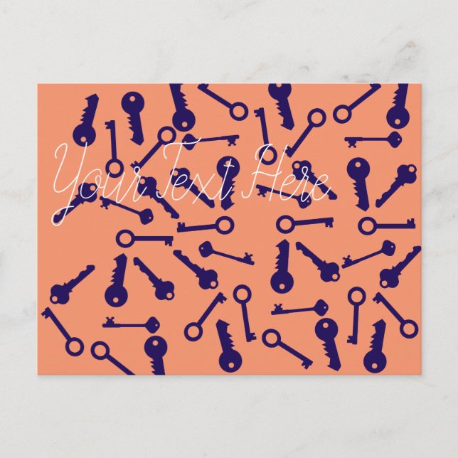 Blaues Musterprodukt Postkarte (Vorderseite)