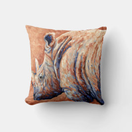 Blaues Nashorn Kissen