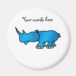 Blaues Nashorn Magnet