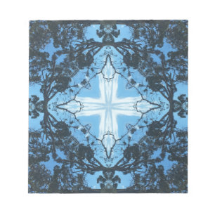 Blaues Naturmuster Notizblock