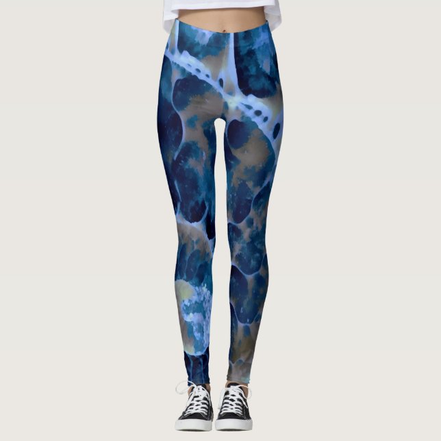 Blaues Nautilus Leggings (Vorderseite)