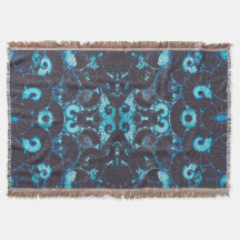 Blaues Nautilus-Muschel-Muster erschreckte Geometr