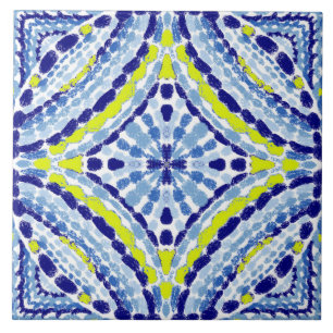 Blaues Neon-Mosaik-Handgemalt Fliese