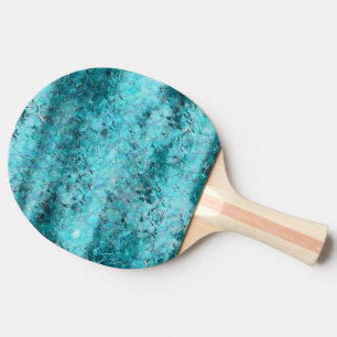 Blaues Neonpapier Tischtennis Schläger