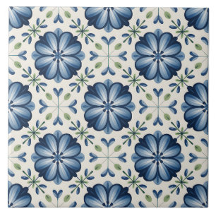 Blaues Niederländisches Delft-Muster  Fliese