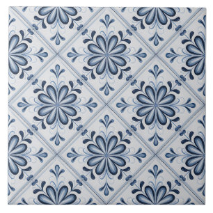 Blaues Niederländisches Delft-Muster Fliese