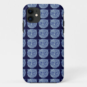 Blaues niedliches Eule-Bild Case-Mate iPhone Hülle