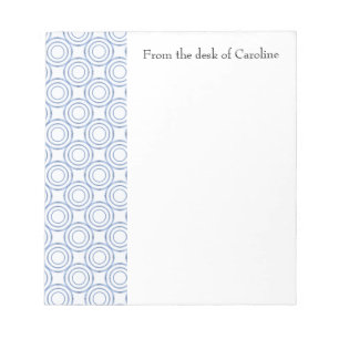 Blaues Notizbuch mit Vintage-Kreis-Muster personal Notizblock