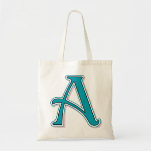 Blaues Nouveau "A" Monogramm Tragetasche