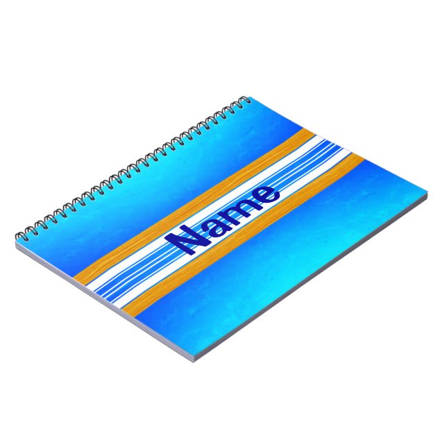 Blaues Ocean-Surfbrett Notizblock (Linke Seite)
