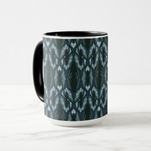 Blaues orientalisches geometrisches Ornament Tasse