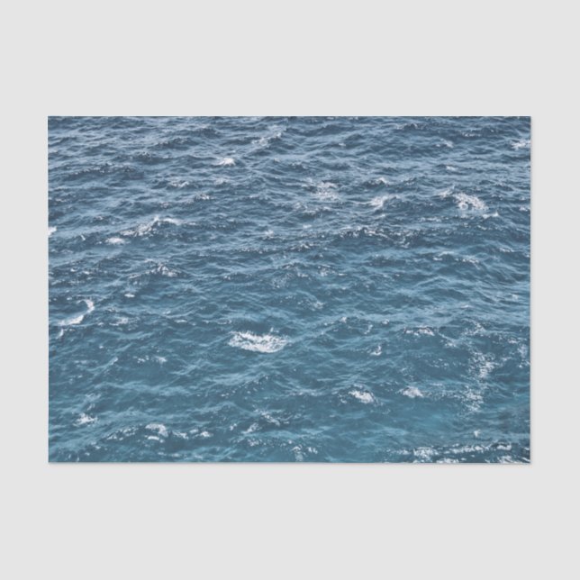 Blaues Ozean-nautischwasser Seidenpapier (Vorderseite)