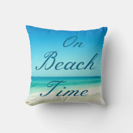Blaues Ozean-Strand-Typografie-Kissen Kissen