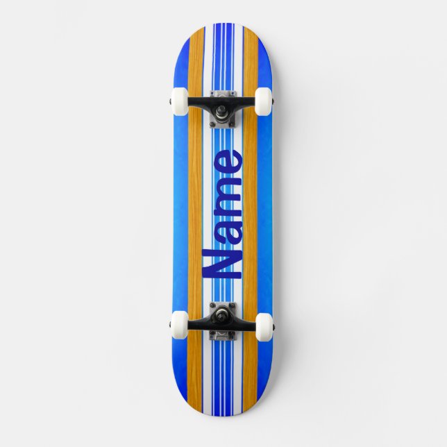 Blaues Ozean-Surfbrett Skateboard (Vorderseite)