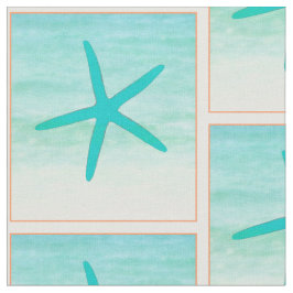 Blaues Ozeanstarfish-Gewebe Stoff