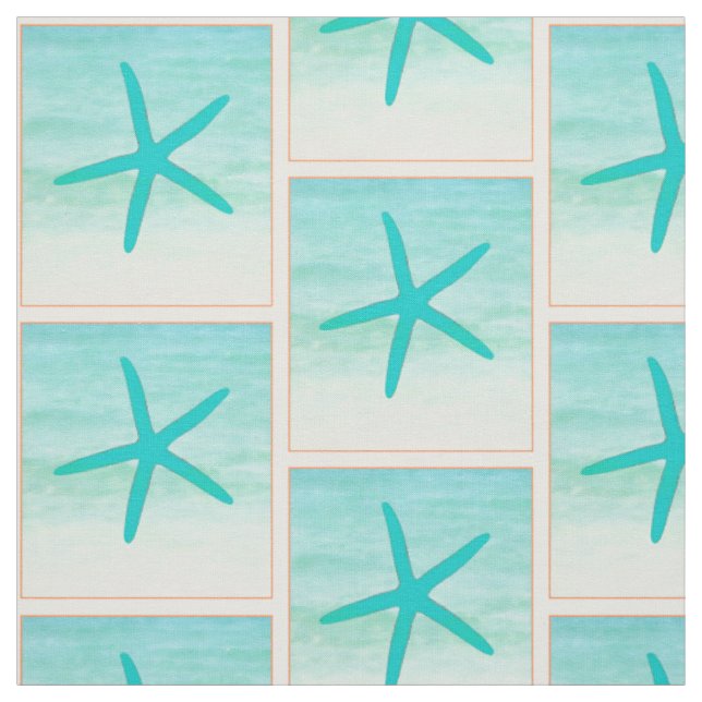 Blaues Ozeanstarfish-Gewebe Stoff (Muster)
