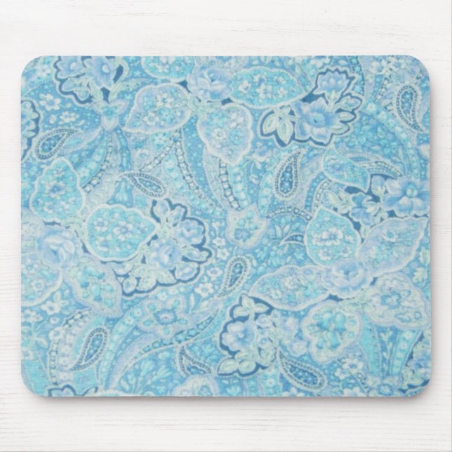 Blaues Paisley Mousepad (Vorne)