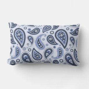 Blaues Paisley-Muster Lendenkissen
