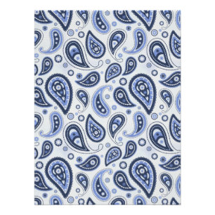 Blaues Paisley-Muster Poster
