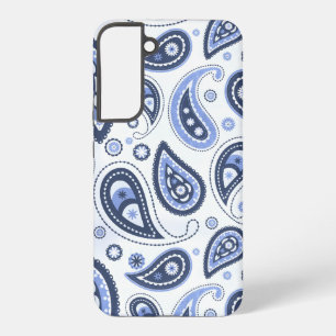 Blaues Paisley-Muster Samsung Galaxy Hülle