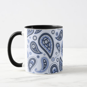 Blaues Paisley-Muster Tasse