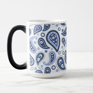 Blaues Paisley-Muster Verwandlungstasse