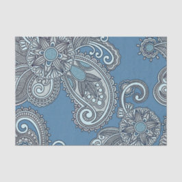 Blaues Paisley-Seidenpapier Seidenpapier