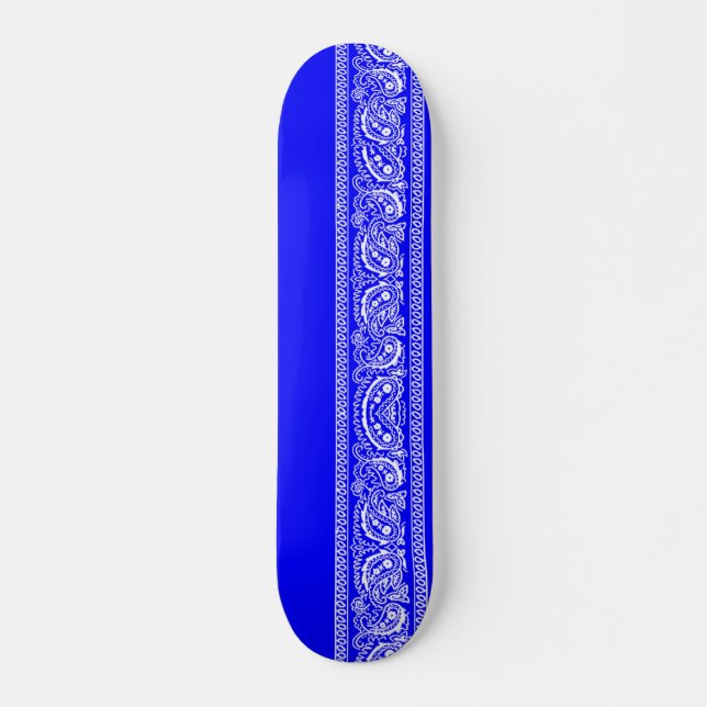 Blaues Paisley-Skateboard Pro Skateboard (Vorne)