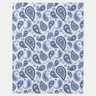 Blaues Paisleymuster Fleecedecke