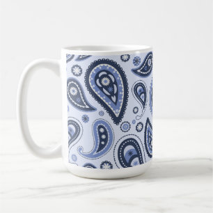 Blaues Paisleymuster Kaffeetasse