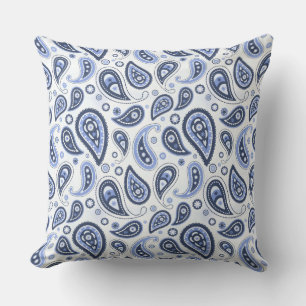 Blaues Paisleymuster Kissen