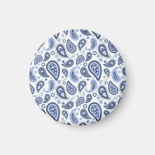 Blaues Paisleymuster Magnet