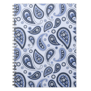 Blaues Paisleymuster Notizblock