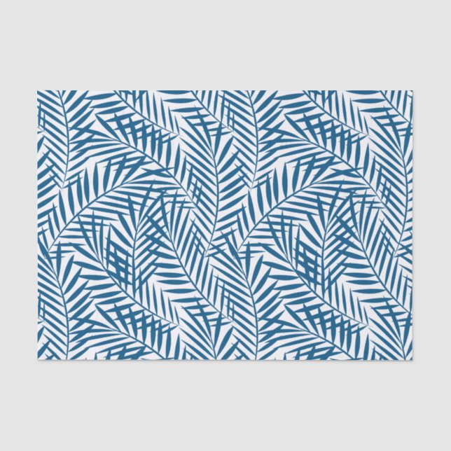 Blaues Palmenblatt Seidenpapier (Vorderseite)
