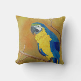 Blaues Papageien-Amerikaner MoJo Kissen