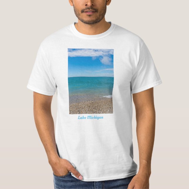 Blaues Paradies am Lago di Michigan T-Shirt (Vorderseite)