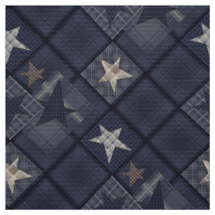 Blaues Patchwork Stoff