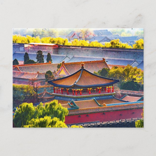 Blaues Pavillon, Verbotene Stadt Postkarte (Vorderseite)