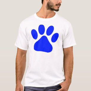 Blaues Pawprint T-Shirt