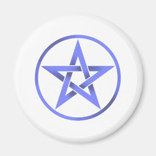 Blaues Pentagram-Pentagramm Magnet