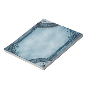 Blaues Pergament Gothic Letterhead Notizblock